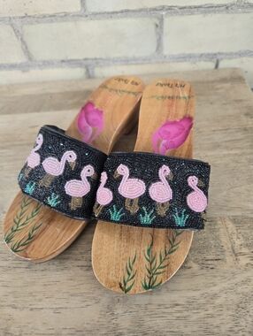 Vintage Beaded Clogs